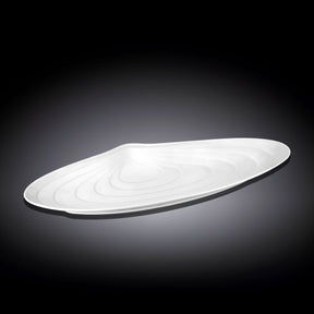 Wilmax Fischplatte 63 x 24 cm aus Porzellan, Weiß WL-992808/A