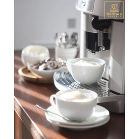 Wilmax Teetasse mit Untertasse 250 ml Weiß Porzellan WL-993000/AB