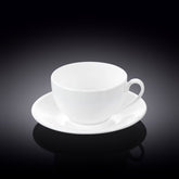 Wilmax Teetasse mit Untertasse 250 ml Weiß Porzellan WL-993000/1C