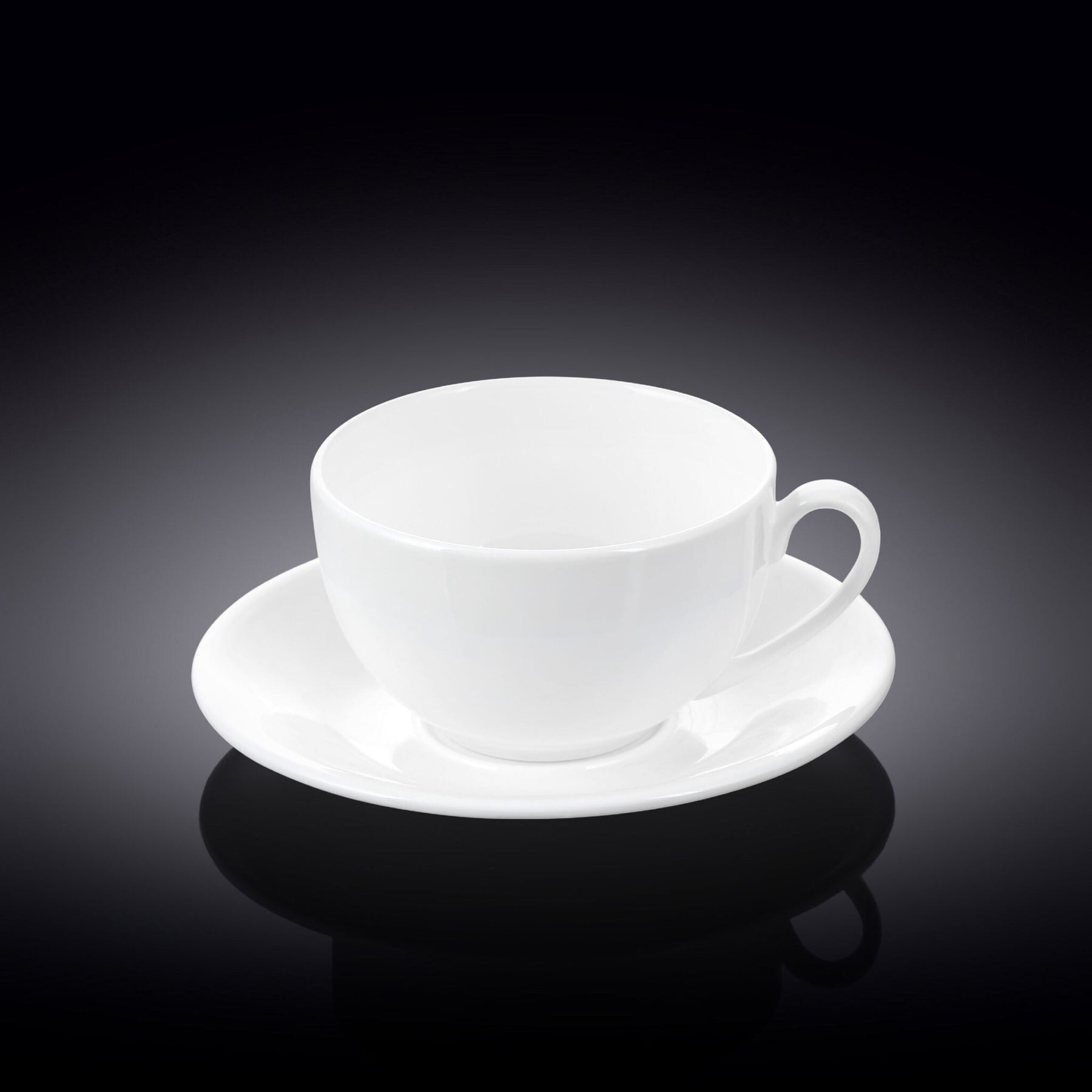 Wilmax Teetasse mit Untertasse 250 ml Weiß Porzellan WL-993000/1C