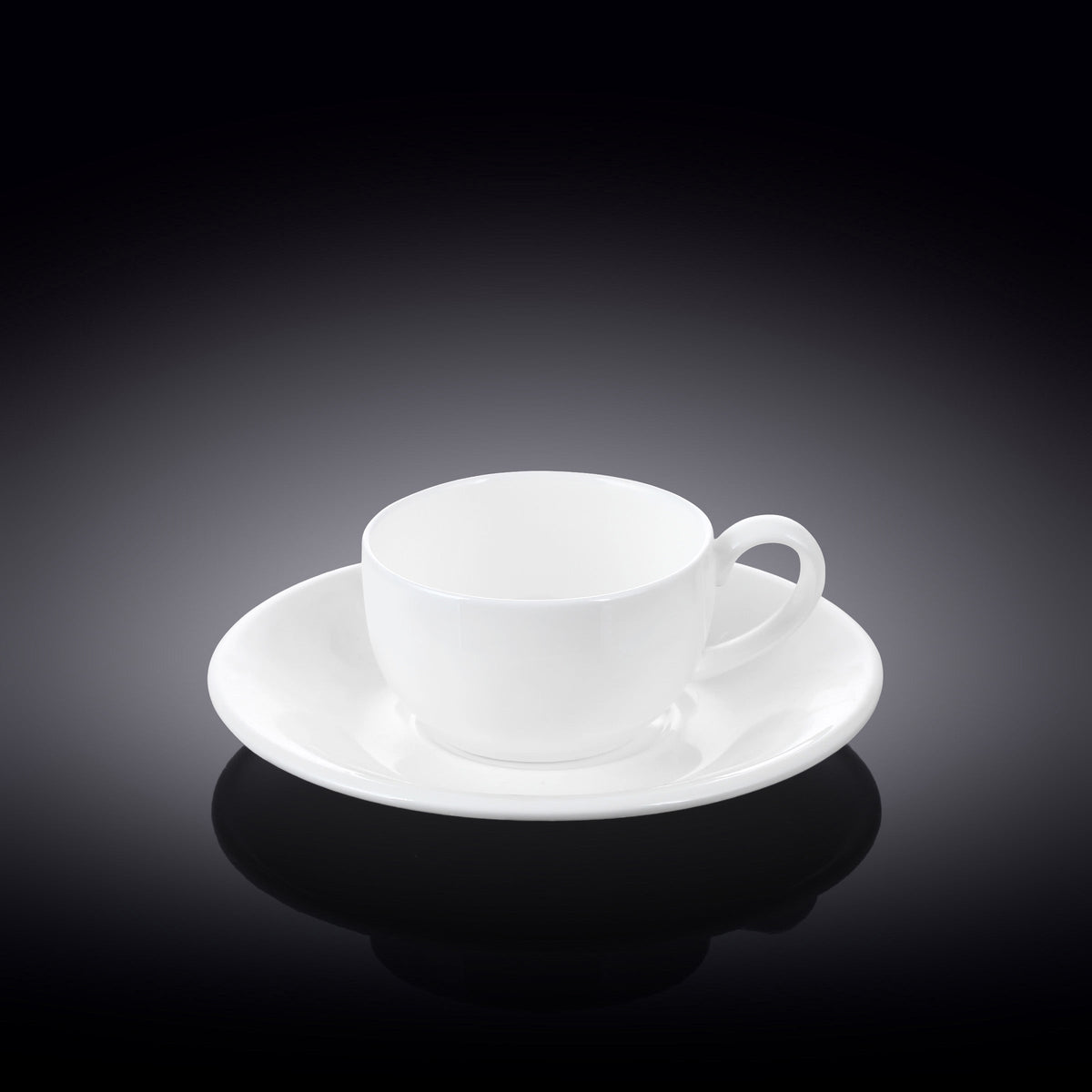 Wilmax Espressotasse mit Untertasse 100 ml Weiß Porzellan WL-993002/AB