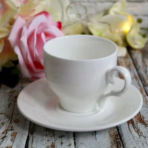 Wilmax Teetasse mit Untertasse 220 ml Weiß Porzellan WL-993009/AB