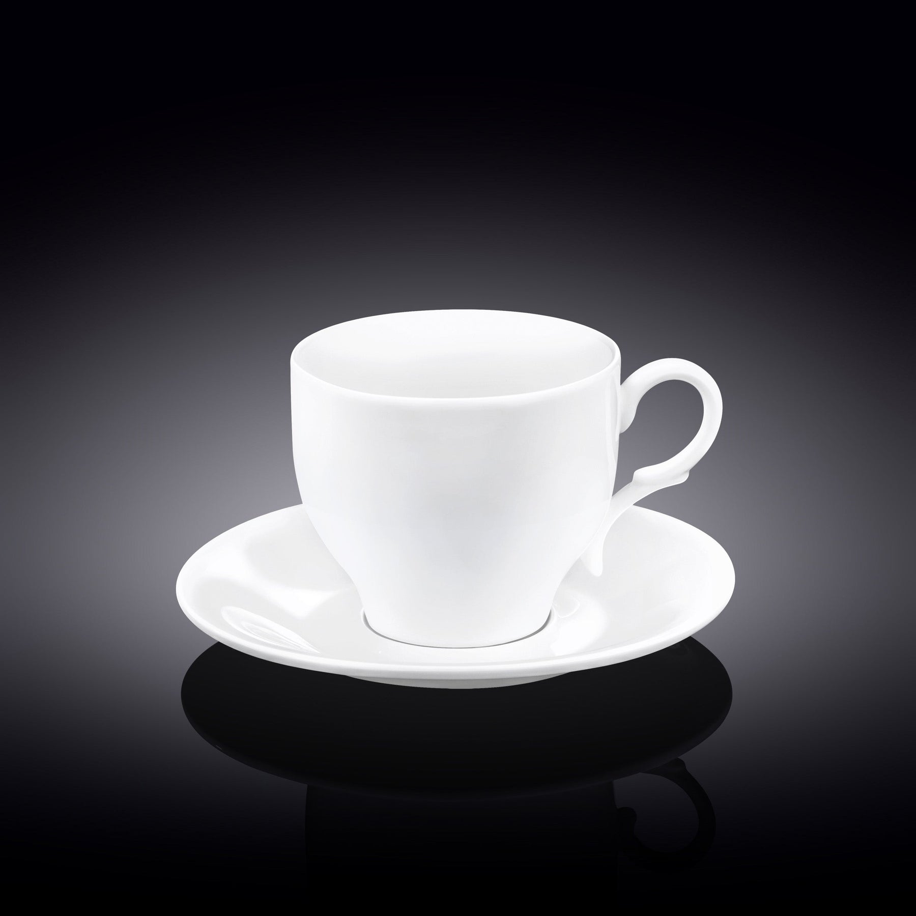 Wilmax Teetasse mit Untertasse 220 ml Weiß Porzellan WL-993009/1C