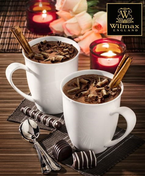 Wilmax Tassen 380 ml Weiß Porzellan 2er Set WL-993014/A2