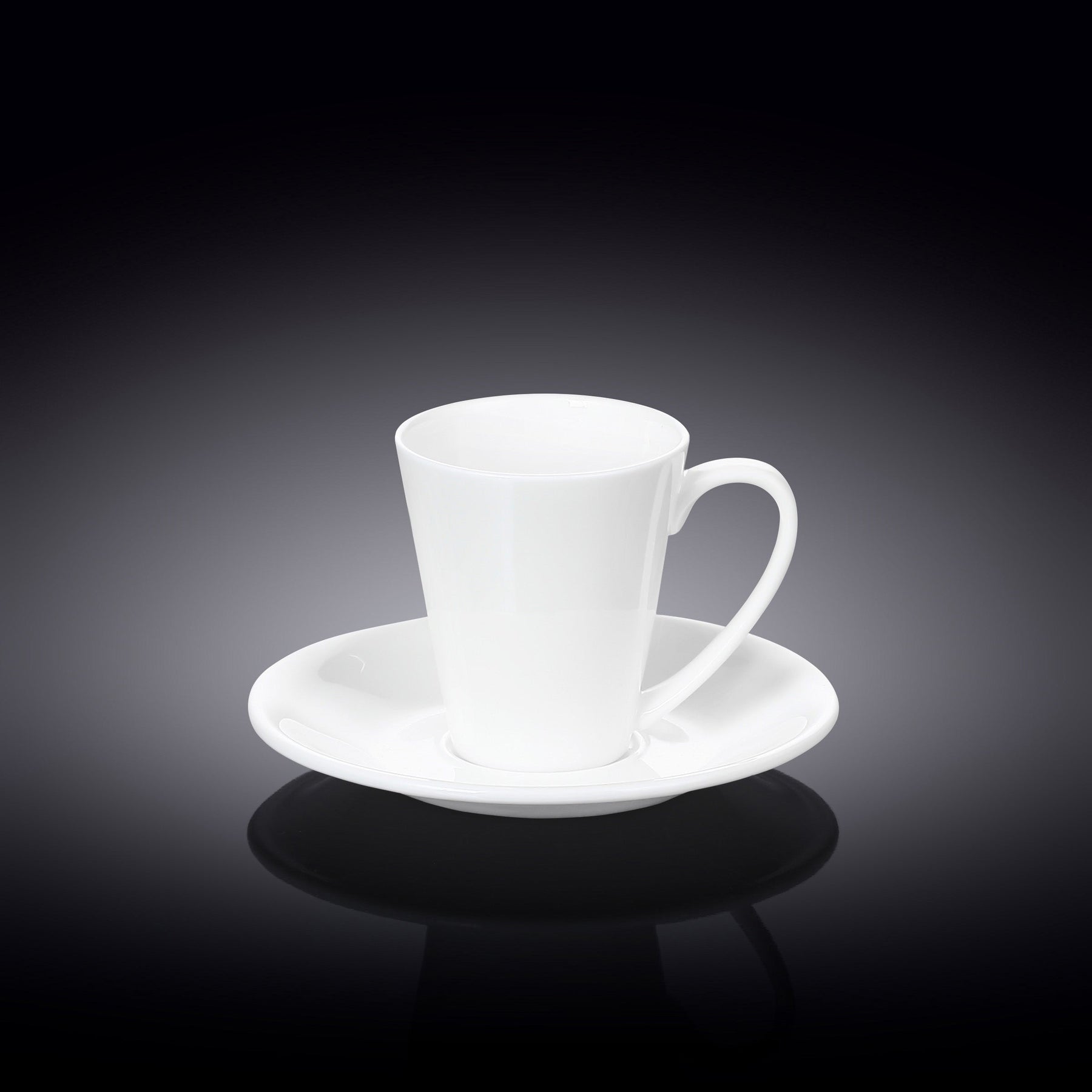 Wilmax Kaffeetassen mit Untertassen 110 ml 2er Set