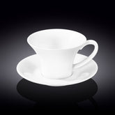 Wilmax Teetasse mit Untertasse 430 ml Weiß Porzellan