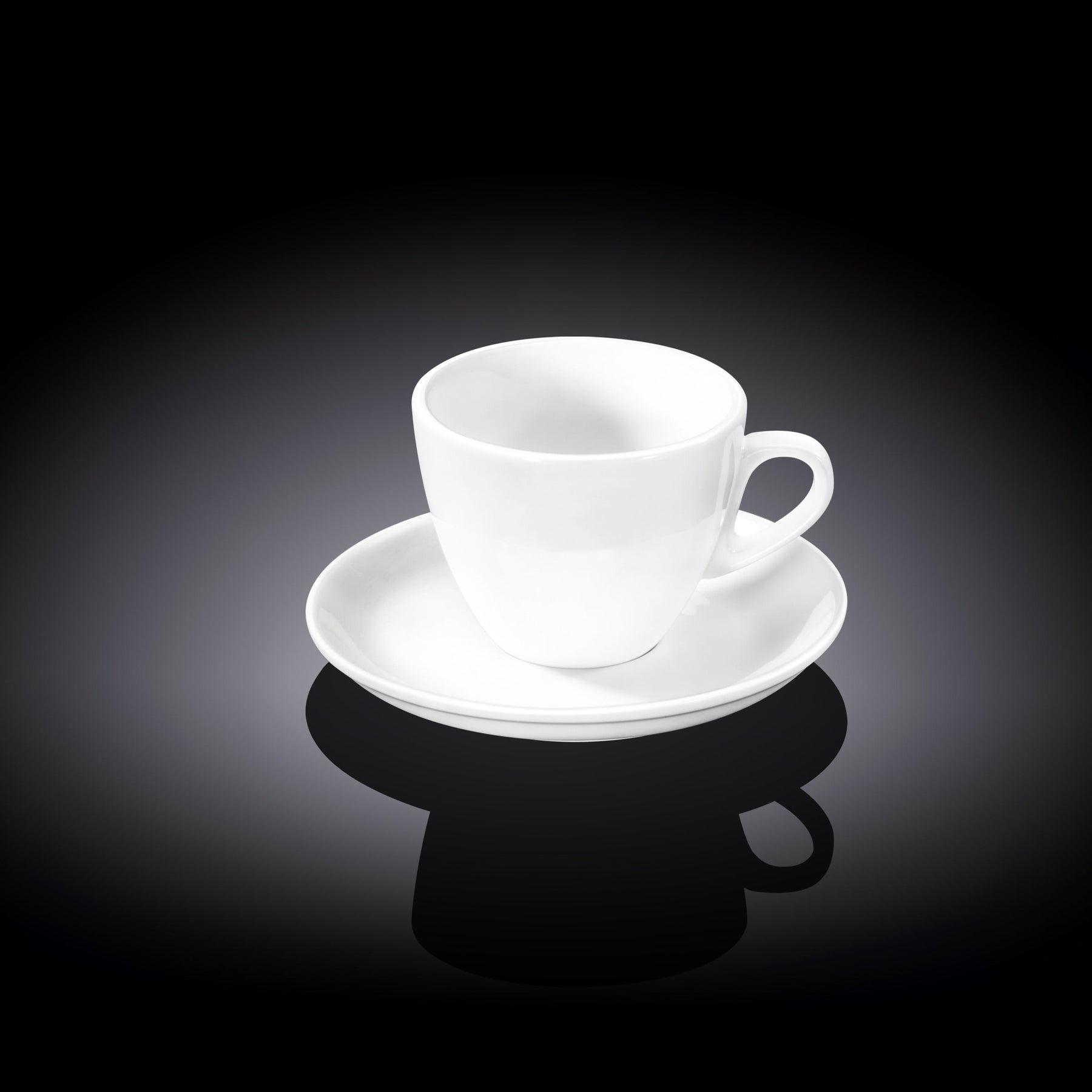 Wilmax Espressotasse mit Untertasse 75 ml Weiß Porzellan WL-993173/AB