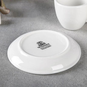 Wilmax Espressotasse mit Untertasse 75 ml Weiß Porzellan WL-993173/AB