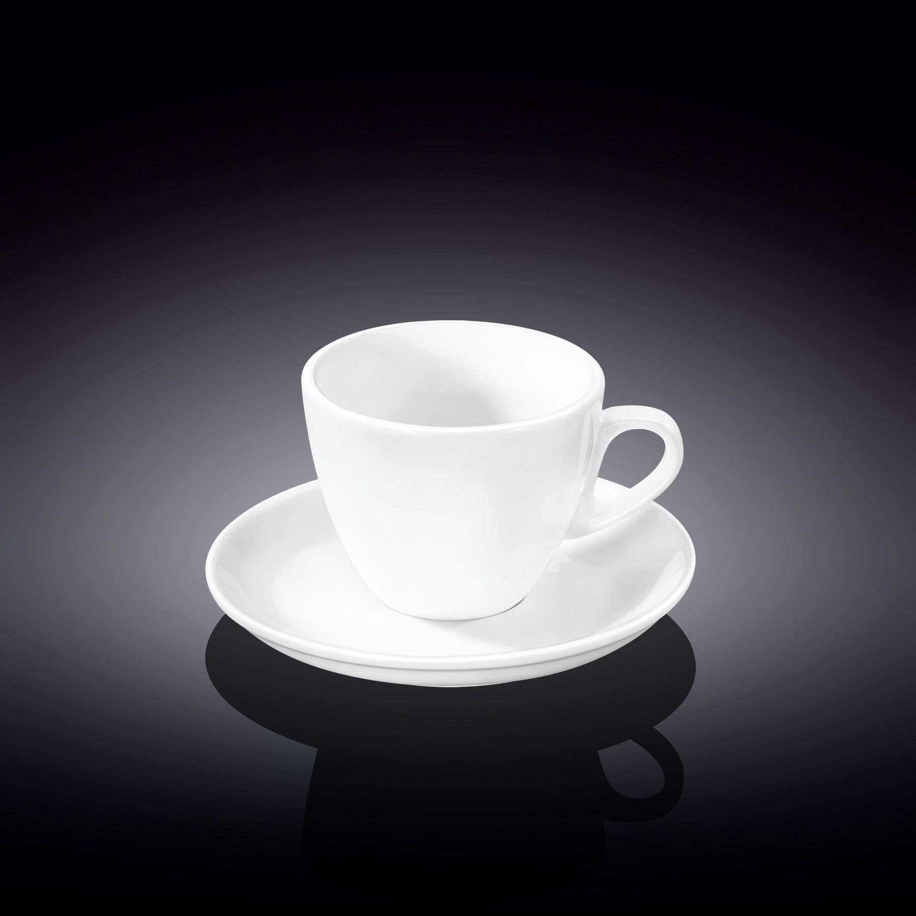 Wilmax Kaffeetasse mit Untertasse 110 ml Weiß Porzellan WL-993174/AB