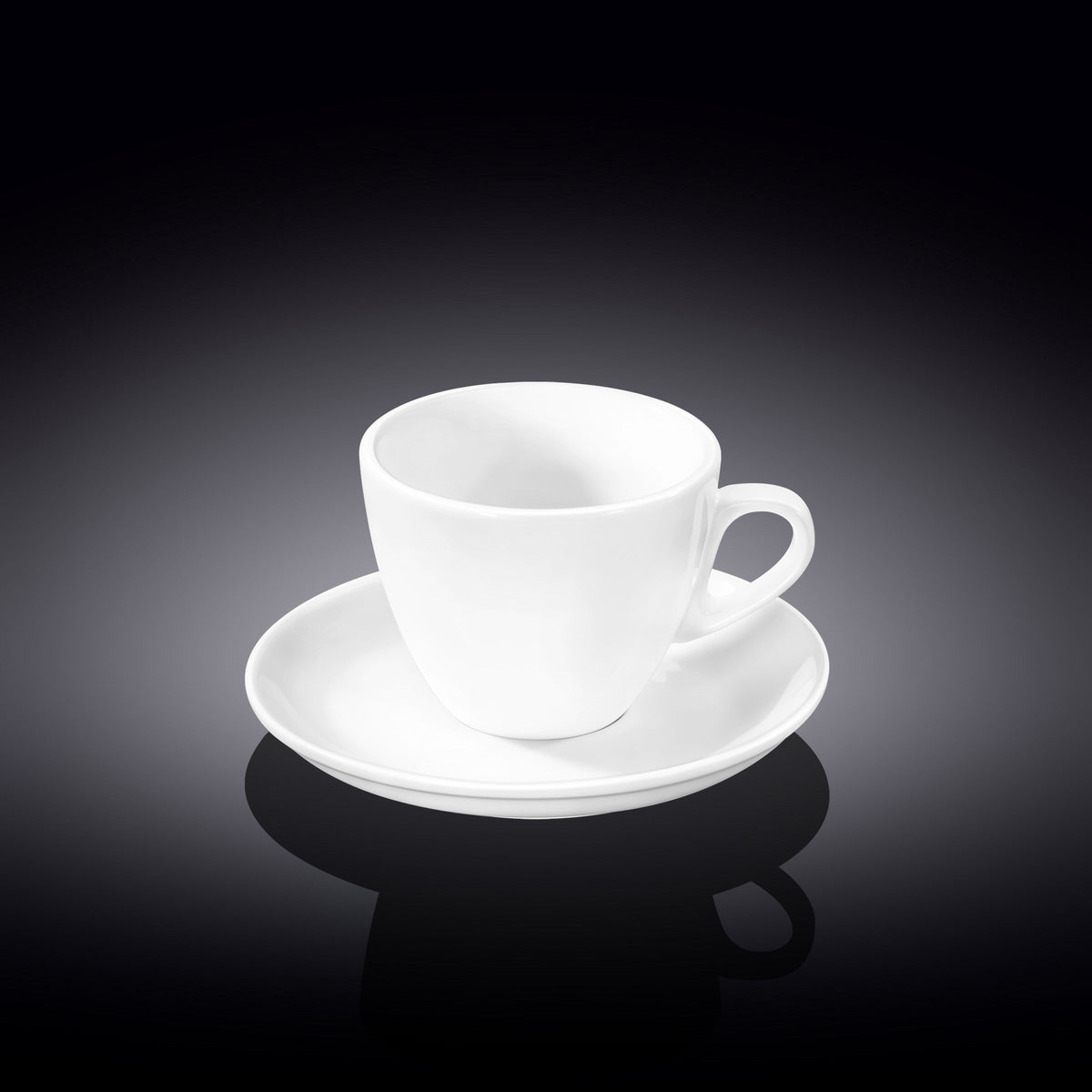 Wilmax Kaffeetasse mit Untertasse 110 ml Weiß Porzellan WL-993174/AB