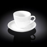 Wilmax Teetasse mit Untertasse 300 ml Weiß Porzellan WL-993176/AB