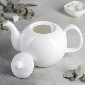Wilmax Teekanne 1100 ml Olivia Weiß Porzellan