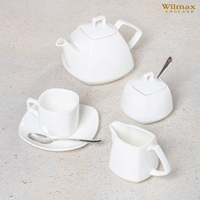 Wilmax Teekanne 1050 ml mit Filter Weiß Porzellan WL-994041/1C