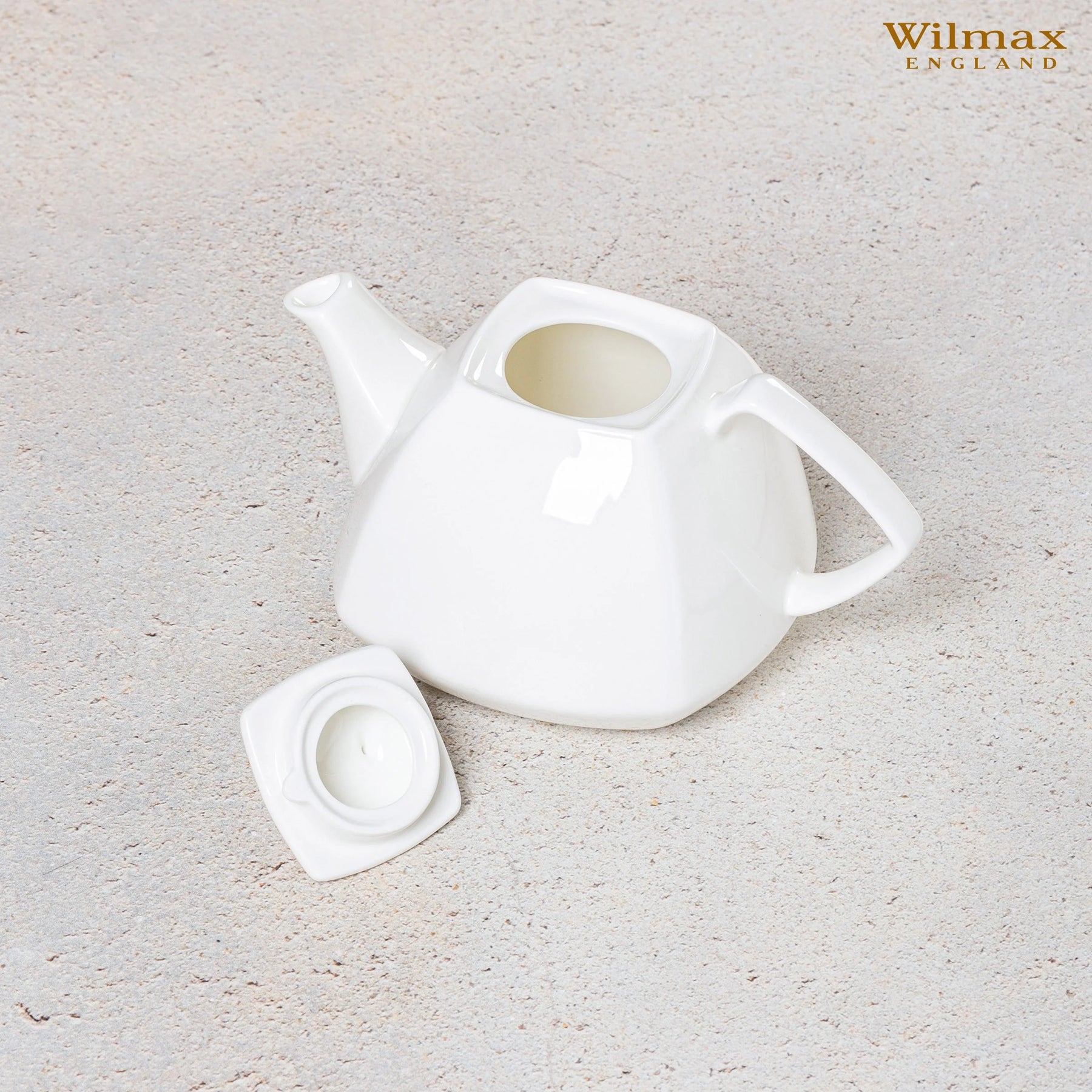 Wilmax Teekanne 1050 ml mit Filter Weiß Porzellan WL-994041/1C