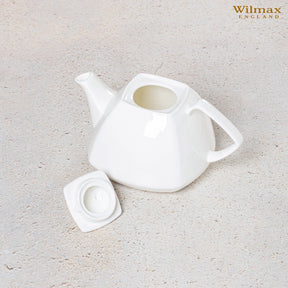 Wilmax Teekanne 1050 ml mit Filter Weiß Porzellan WL-994041/1C
