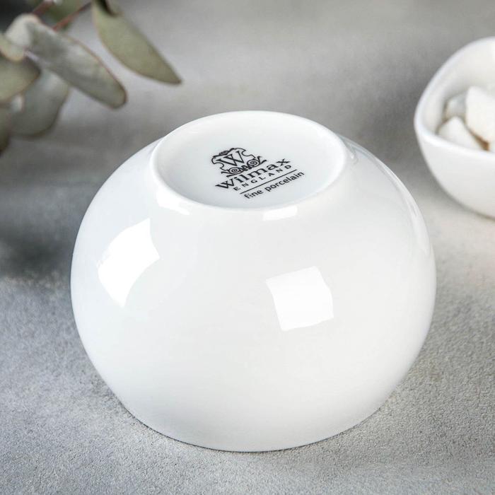 Wilmax Zuckerdose mit Deckel 300 ml Weiß Porzellan Olivia
