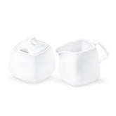 Wilmax Zucker- und Milch Set Weiß Porzellan Ilona