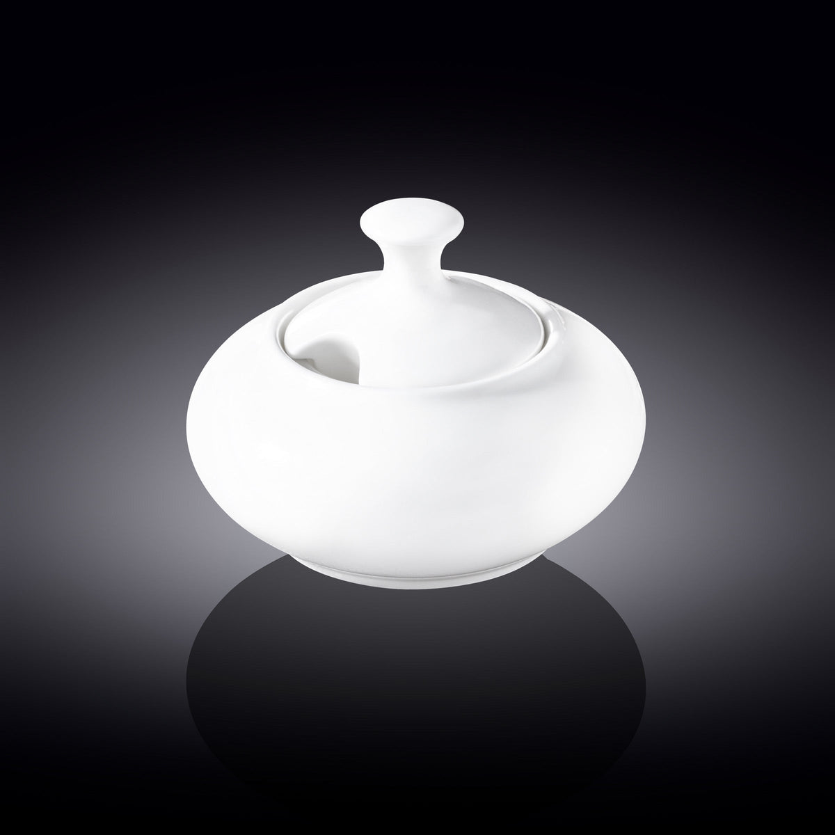 Wilmax Zuckerdose mit Deckel 550 ml Weiß Porzellan WL-995030/A
