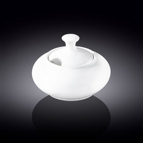 Wilmax Zuckerdose mit Deckel 550 ml Weiß Porzellan