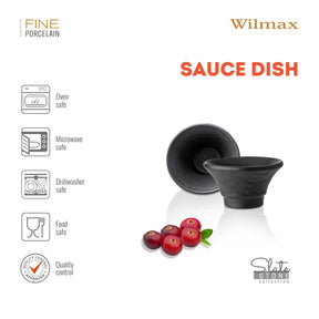 Wilmax Servier und Saucenschalen Set 4er Schwarz WL-661132/A2-WL-661134/A2