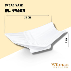 Wilmax Brotvase 23 cm Porzellan Weiß WL-996011/A
