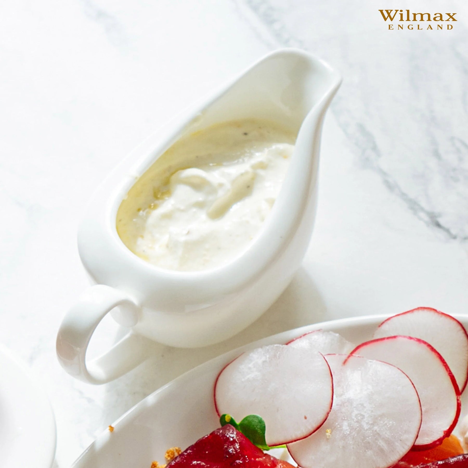 Wilmax Sauciere 100 ml Porzellan Weiß WL-996014/A