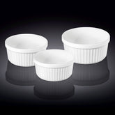 Wilmax Ramekin Set 3-teilig Porzellan Weiß WL-996122/3C