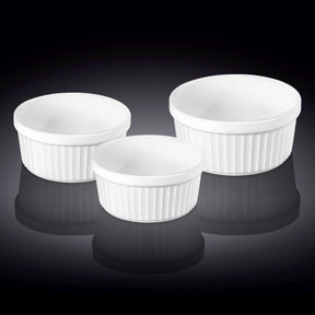 Wilmax Ramekin Set 3-teilig Porzellan Weiß WL-996122/3C