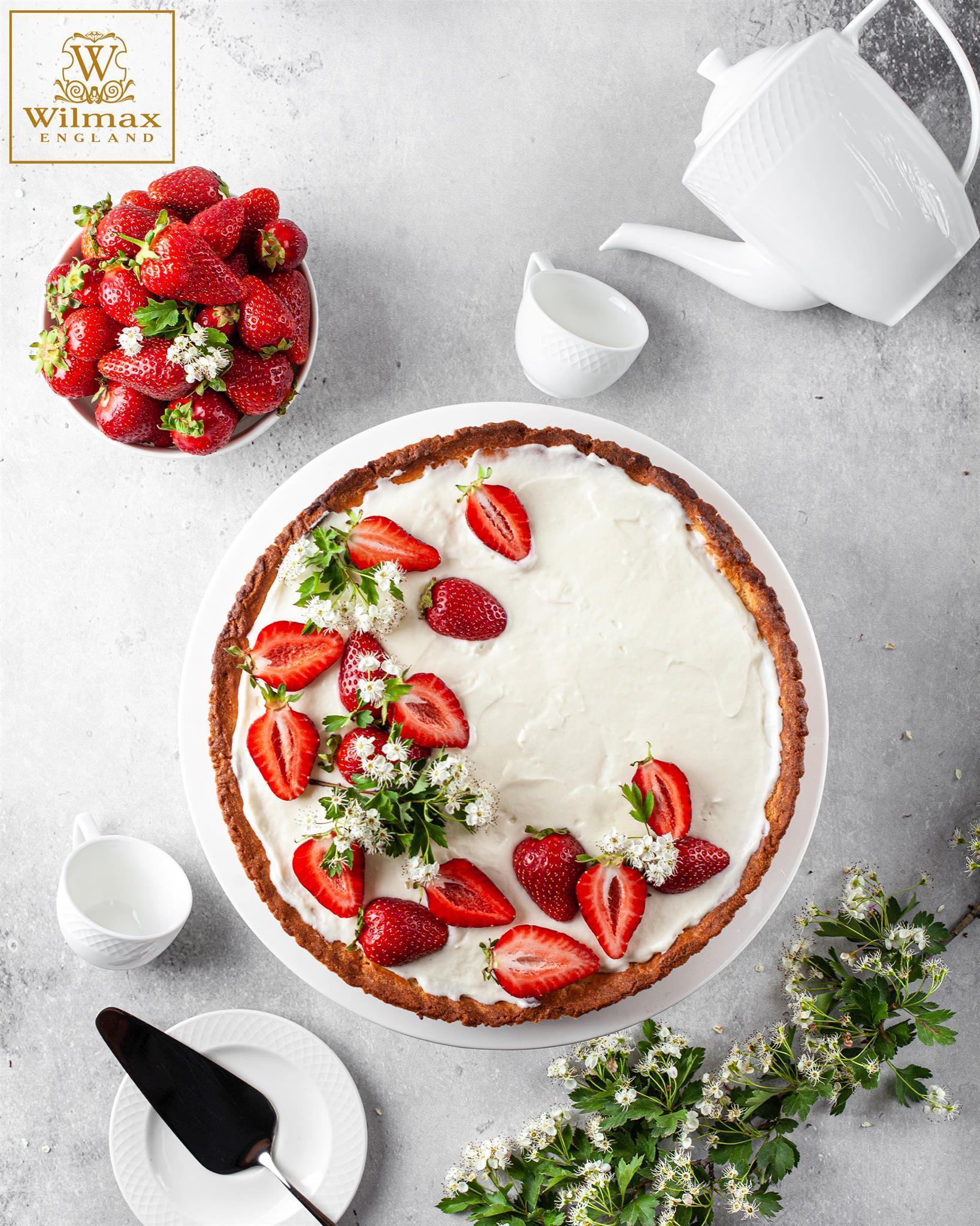 Wilmax Kuchenständer 30 cm Porzellan Weiß WL-996130/A