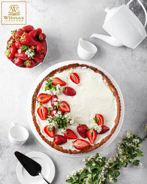 Wilmax Kuchenständer 30 cm Porzellan Weiß WL-996130/A