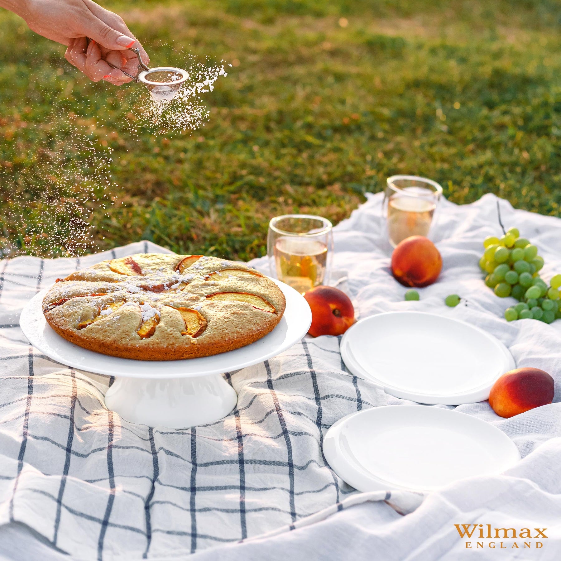 Wilmax Kuchenständer 30 cm Porzellan Weiß WL-996130/A