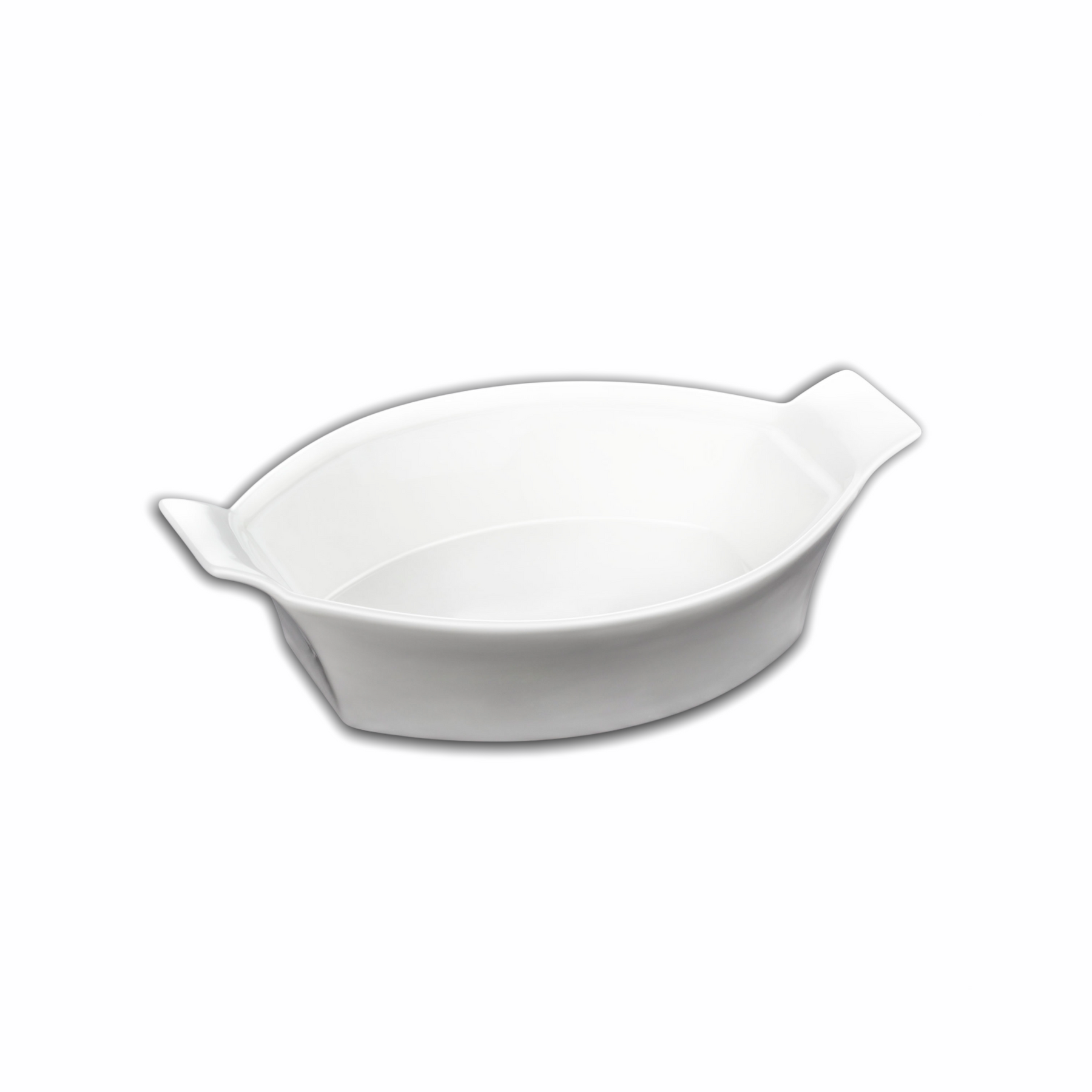 Wilmax Backform oval 22 cm Porzellan Weiß WL-997009/A