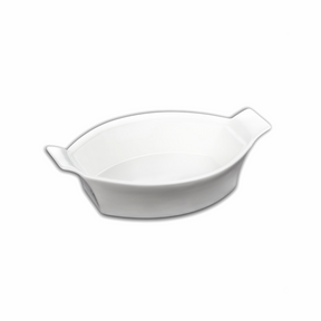 Wilmax Backform oval 22 cm Porzellan Weiß WL-997009/A