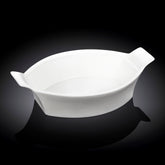 Wilmax Backform oval 22 cm Porzellan Weiß WL-997009/A