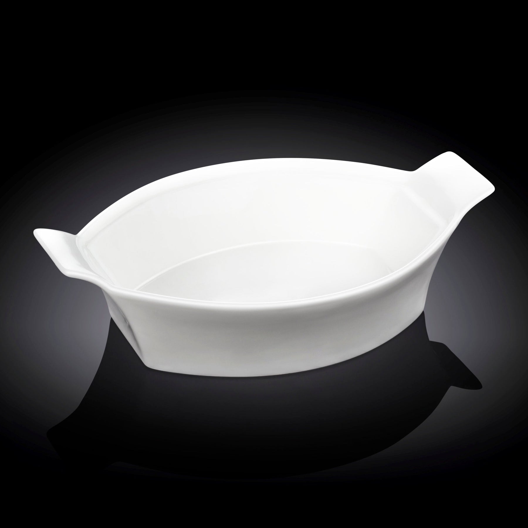 Wilmax Backform oval 22 cm Porzellan Weiß WL-997009/A
