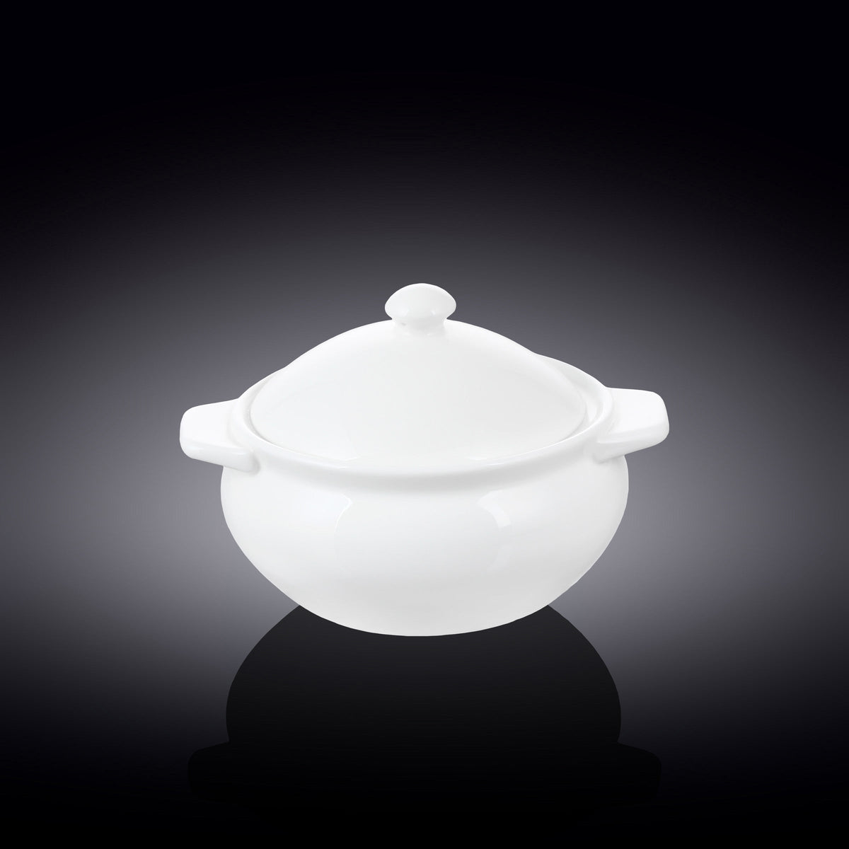 Wilmax Topf mit Deckel 620 ml Porzellan Weiß WL-997015/1C