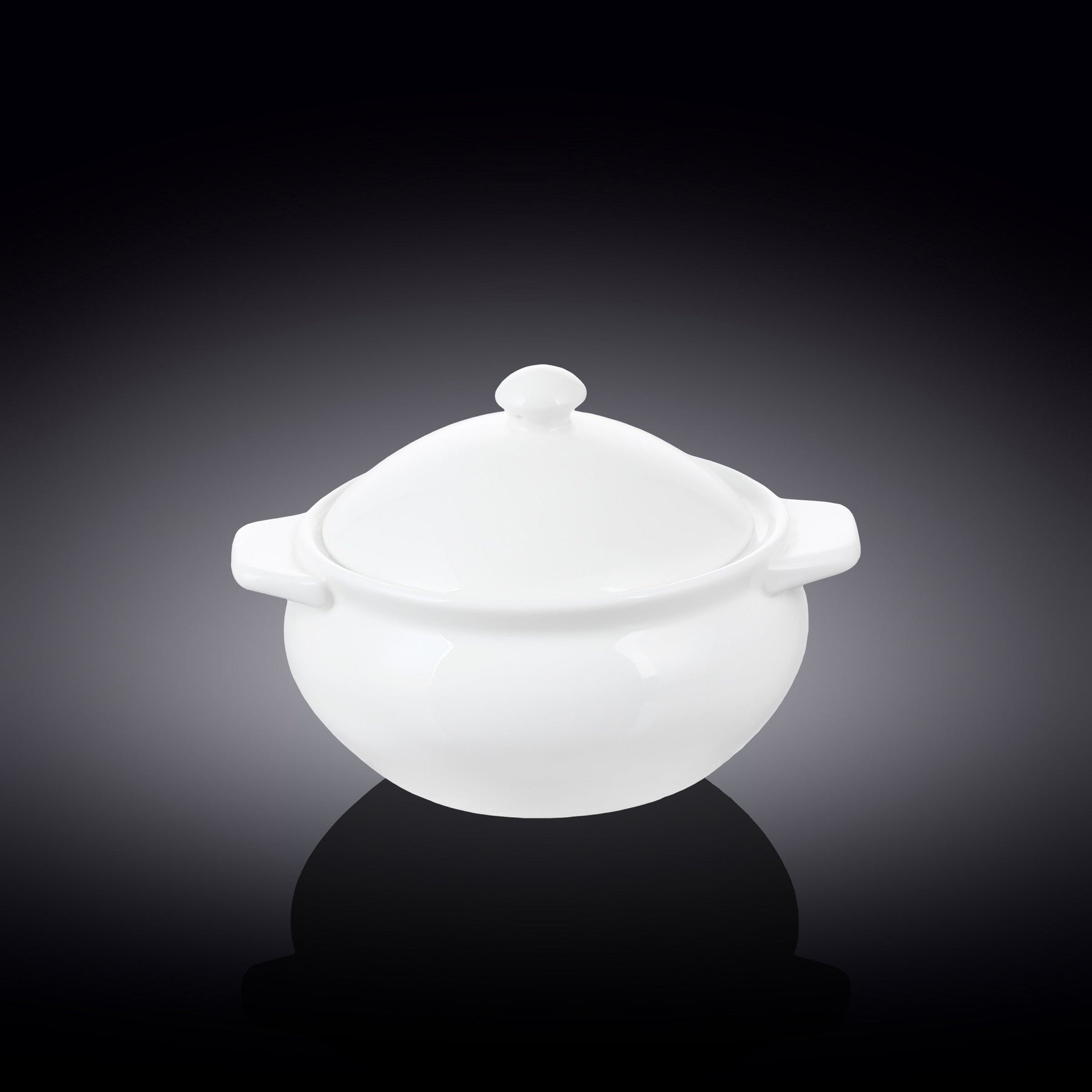 Wilmax Topf mit Deckel 620 ml Porzellan Weiß WL-997015/1C