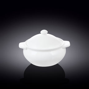 Wilmax Topf mit Deckel 620 ml Porzellan Weiß WL-997015/1C