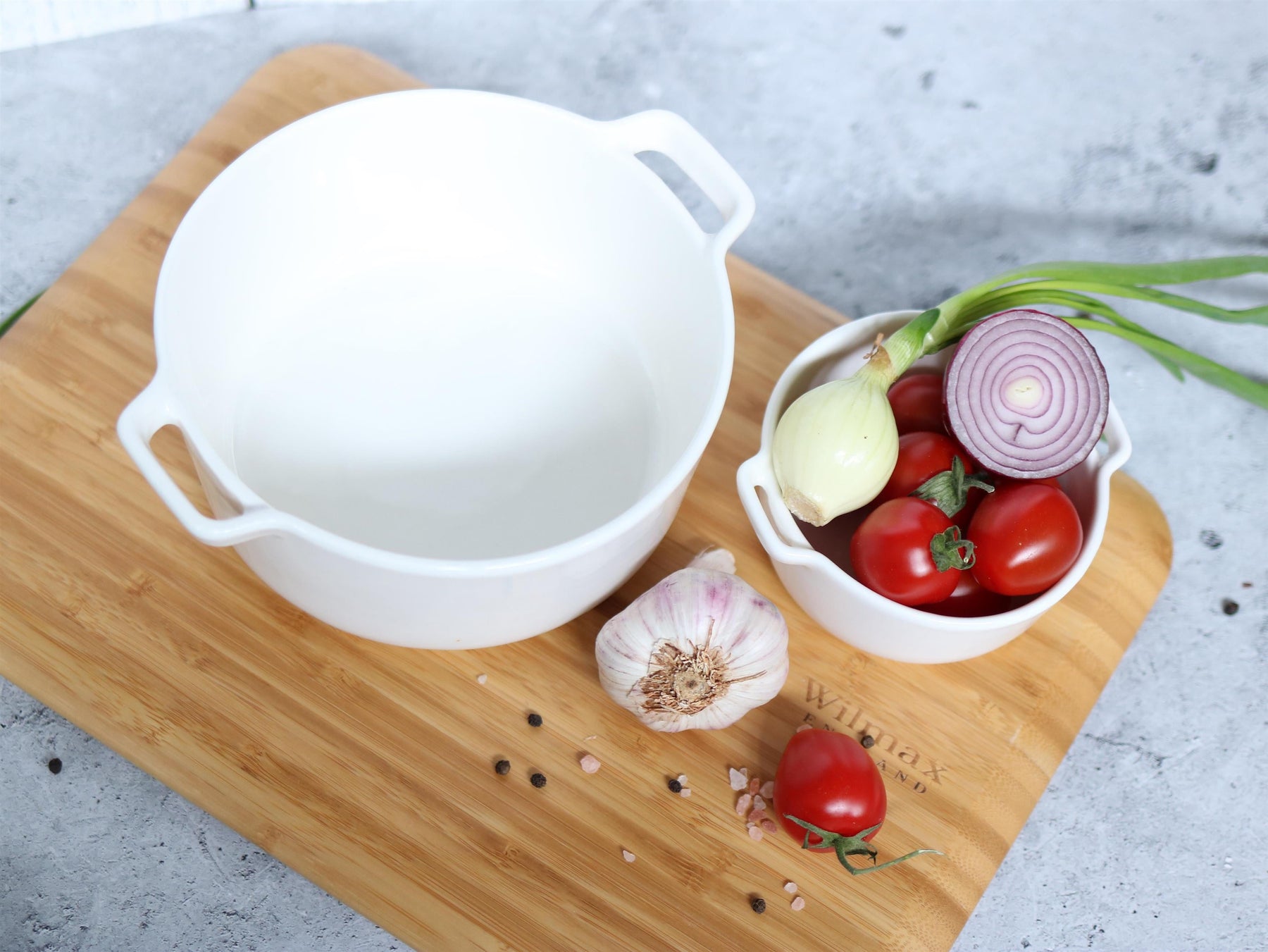 Wilmax Auflaufform mit Griffen  220 ml Porzellan Weiß WL-997033/A