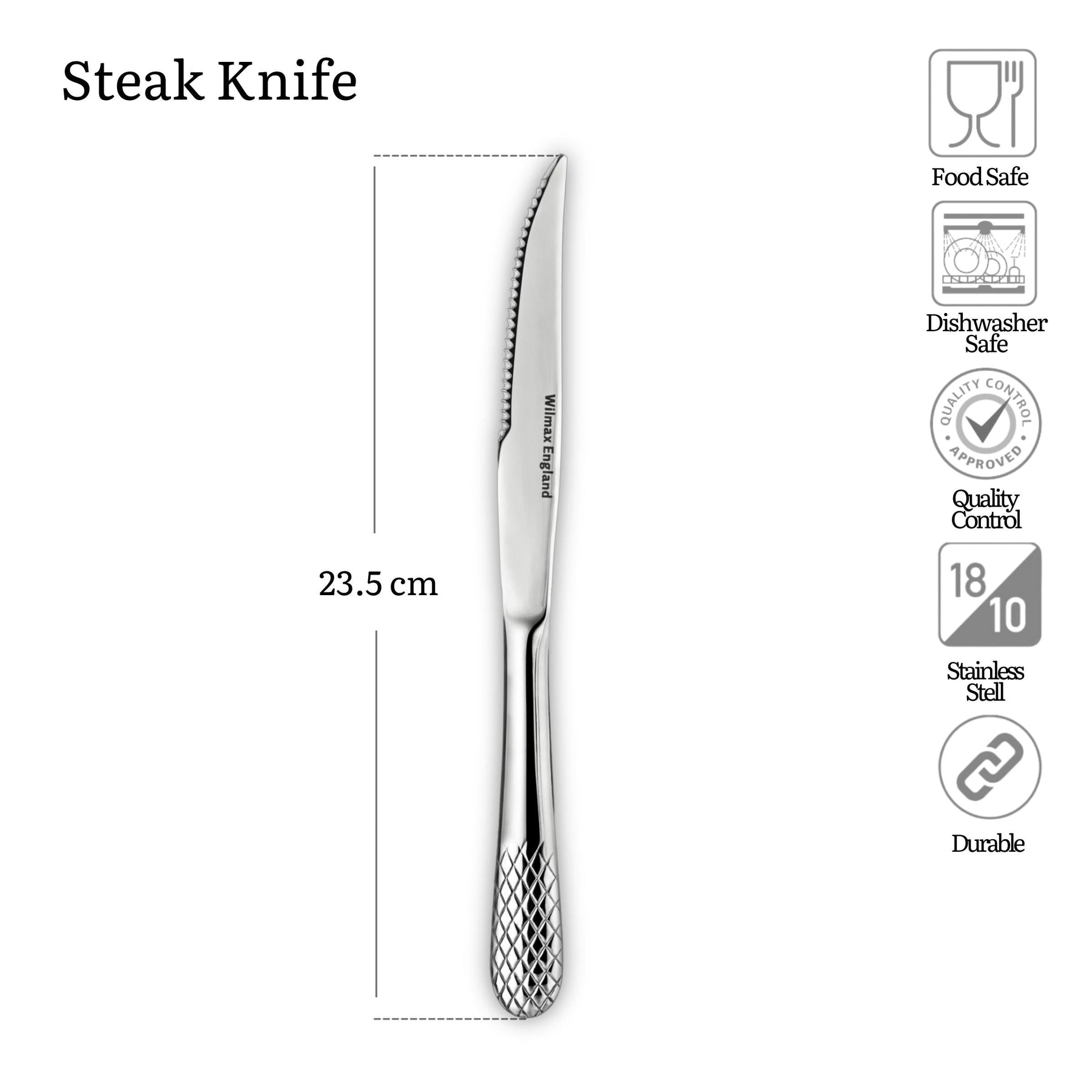 Wilmax Steakmesser 23.5 cm Edelstahl WL-999215/1B