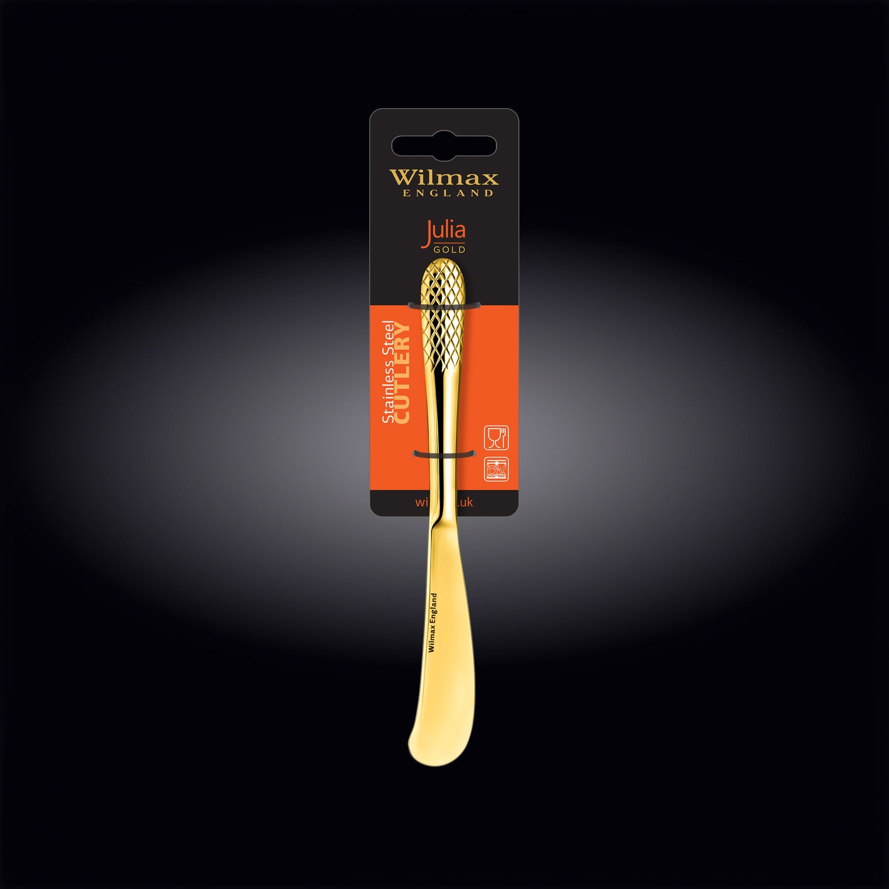 Wilmax Butter Knife 17 cm Edelstahl goldfarben