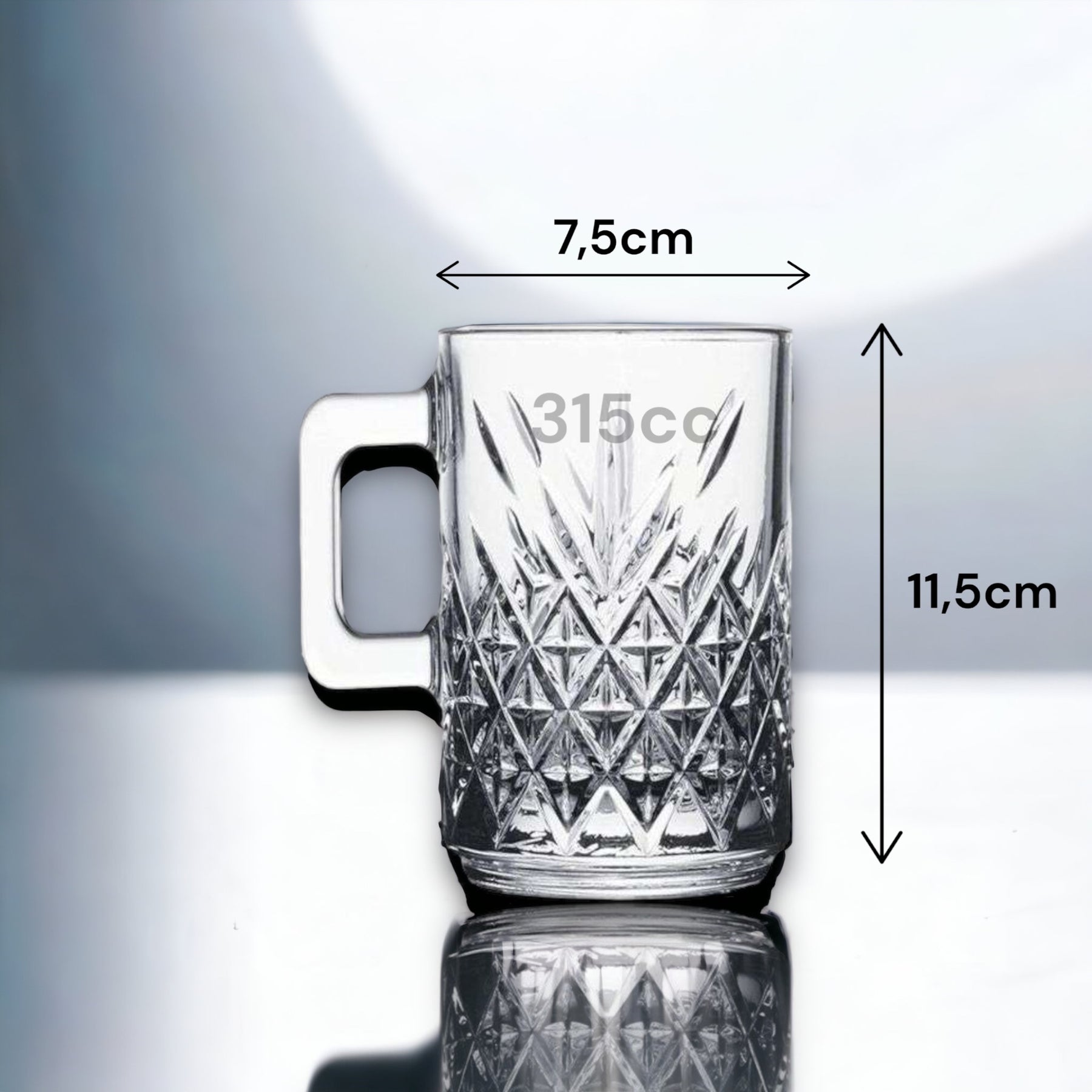 Pasabahce Timeless Mug mit Henkel - 2er Set