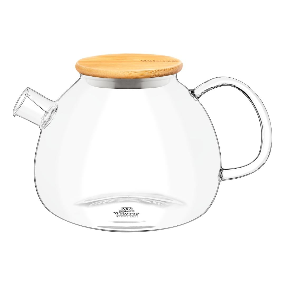 Wilmax Teekanne 1500 ml aus hitzebeständigem Glas mit Filter