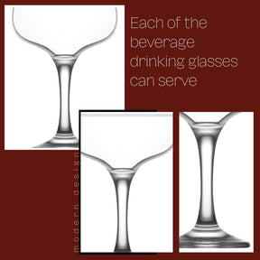 LAV Misket Champagnergläser – 235 ml (8 oz), 6er Set