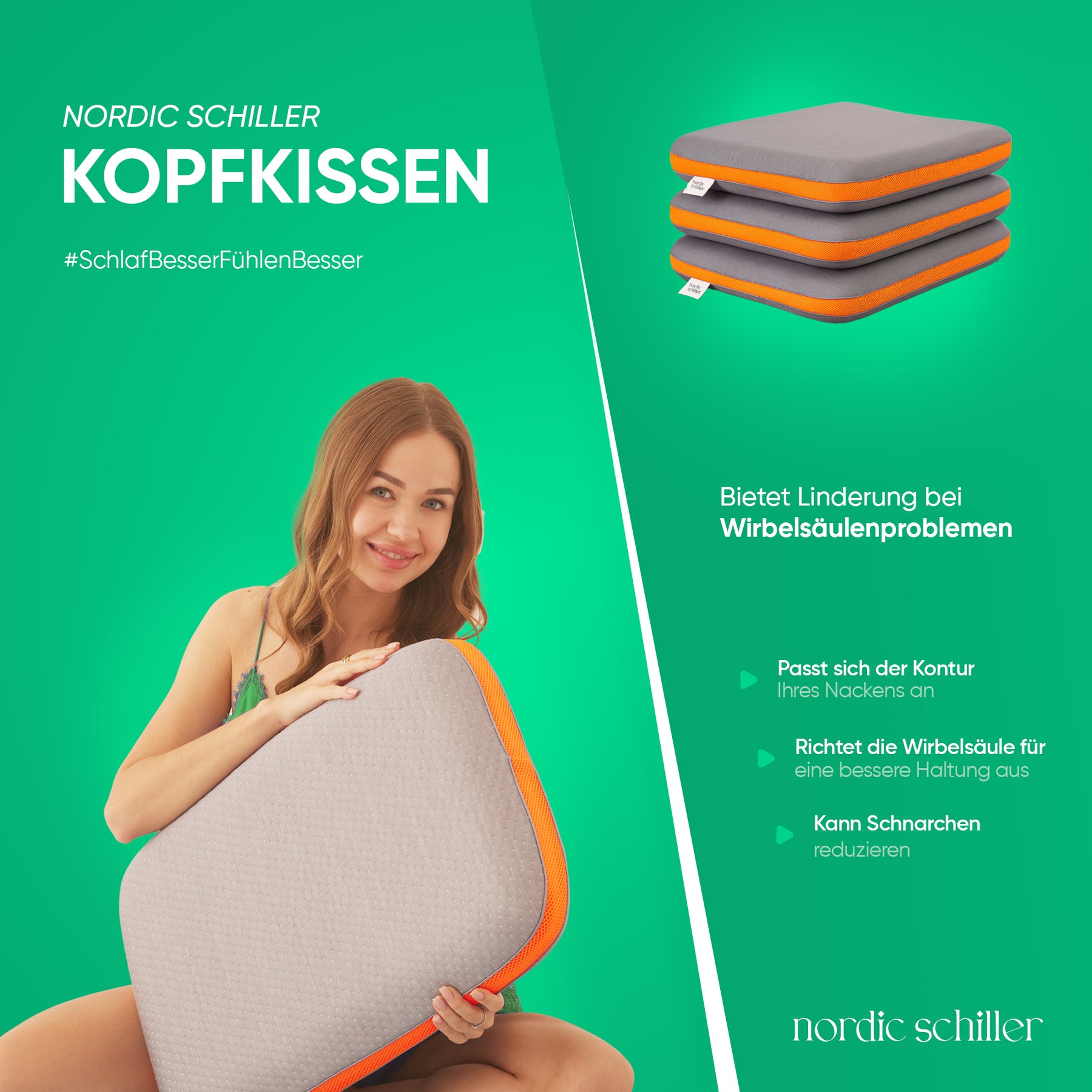 Nordic Schiller Carbon Visco Hochkissen