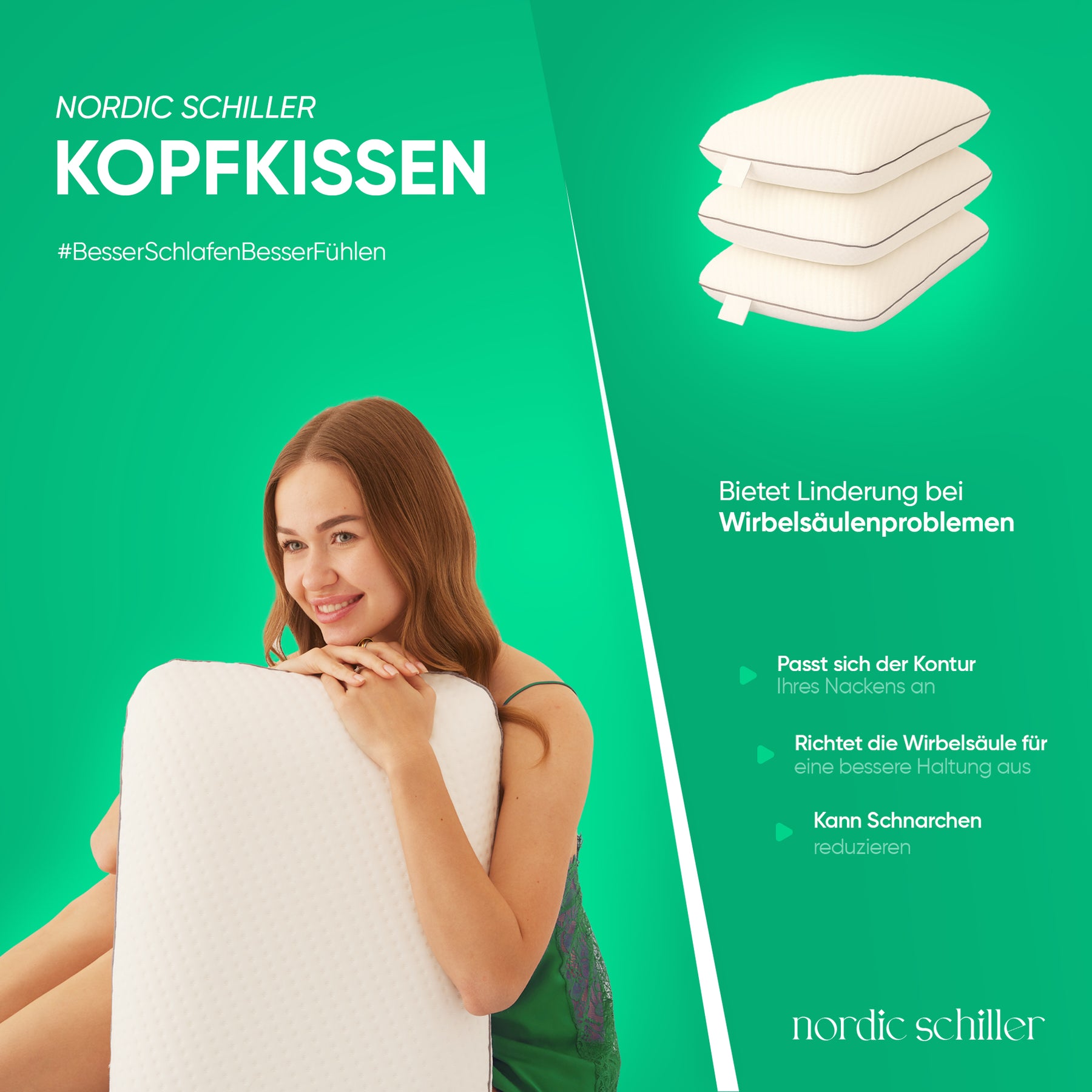 Nordic Schiller Pro Visco Klassisches Kissen