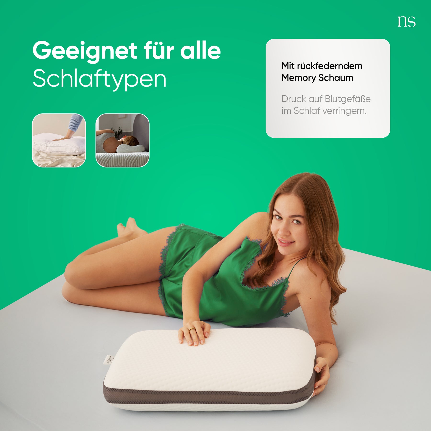 Nordic Schiller Pro Visco Klassisches Hochkissen