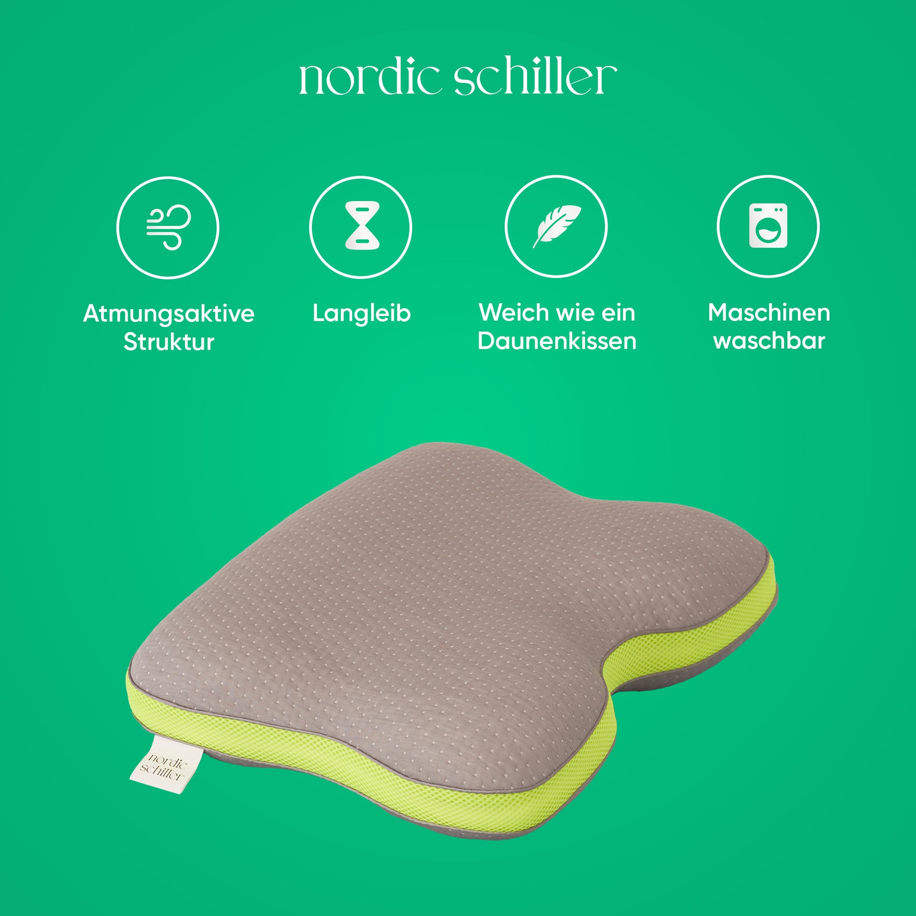 Nordic Schiller Carbon Visco Anti-Schnarch-Kissen