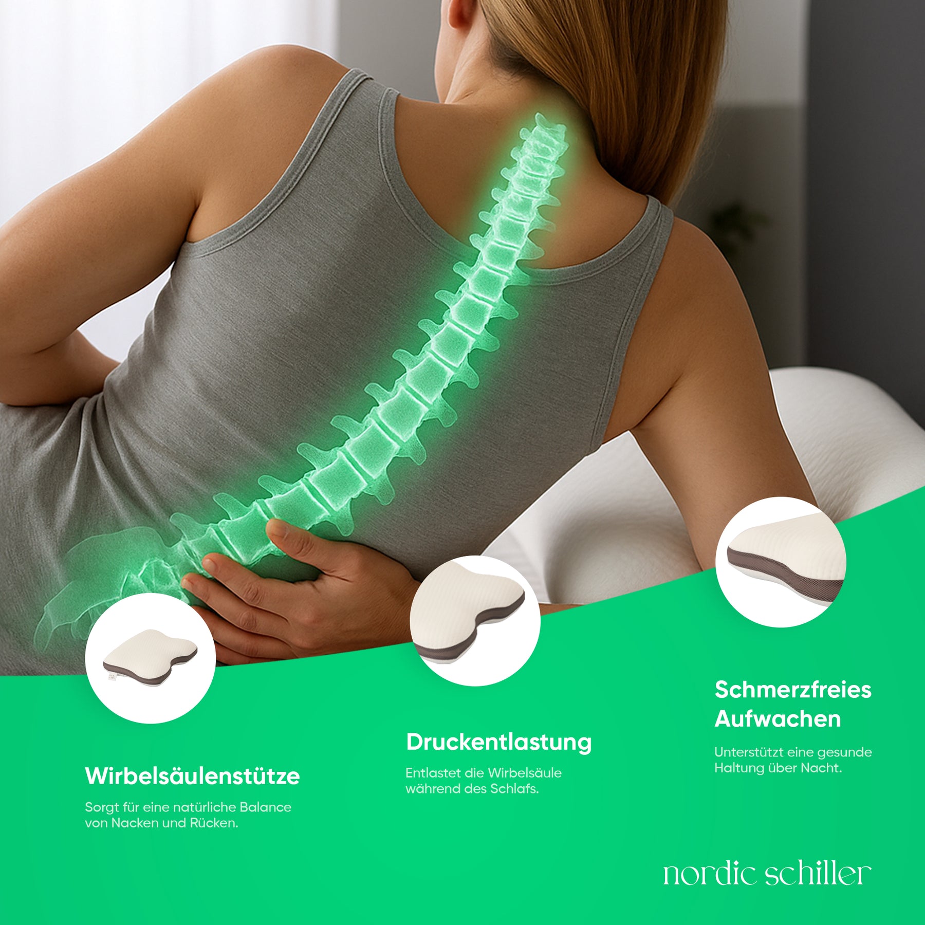 Nordic Schiller Pro Visco Anti-Schnarch-Kissen