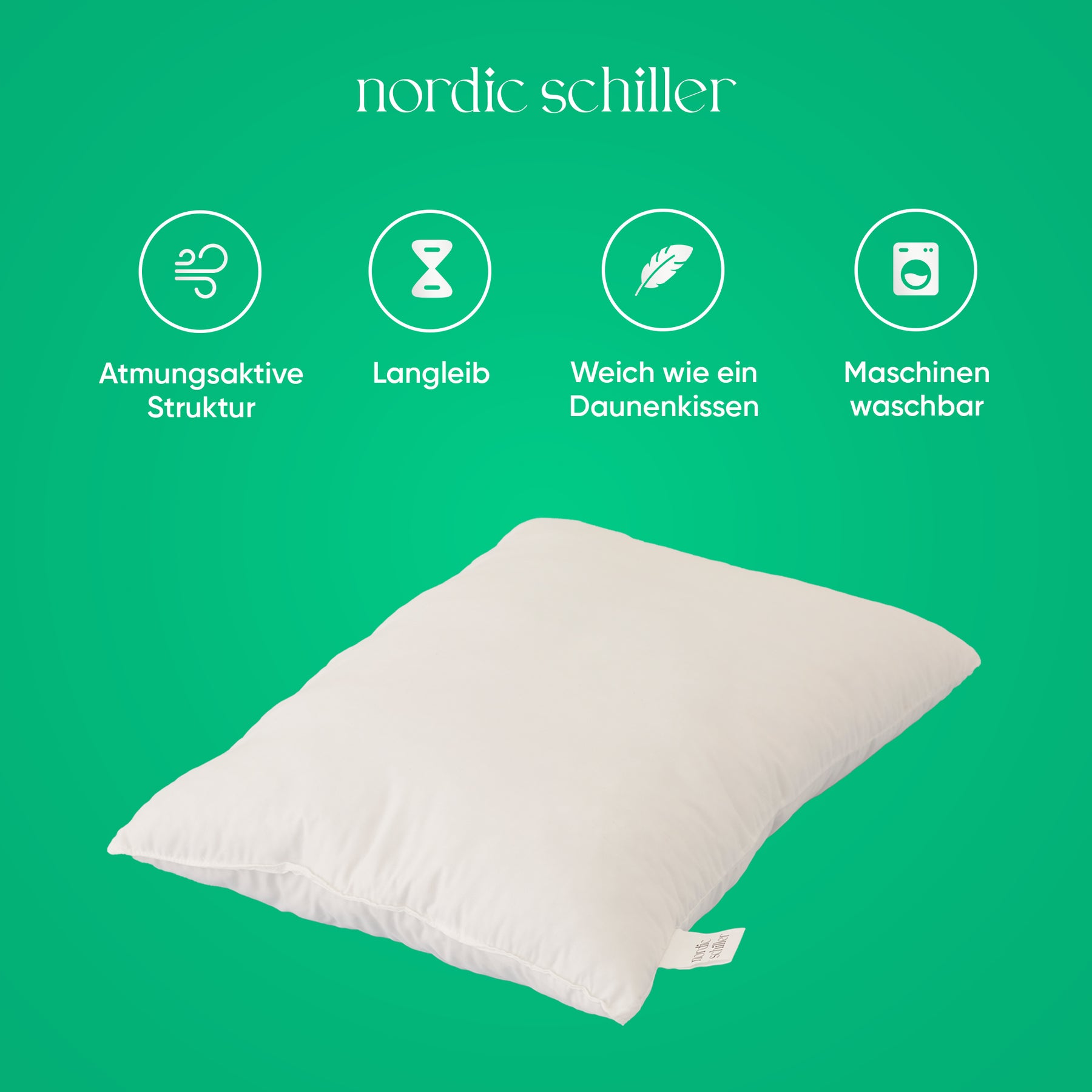 Nordic Schiller Klassisches Mikrofaser-Silikonkissen 700g